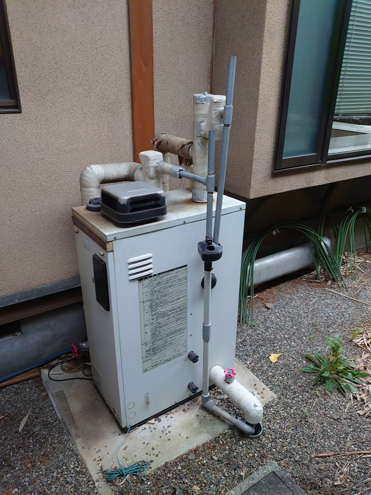 石油ボイラー施工前