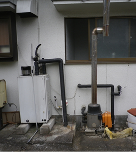 石油ボイラー施工前