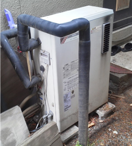 石油ボイラー施工前